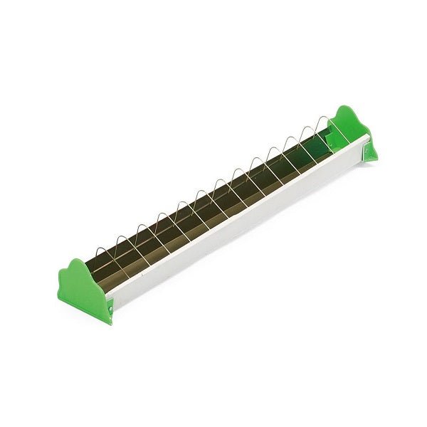 Tin Open Top Trough (Crown) Bird Feeding Trough for Pigeons