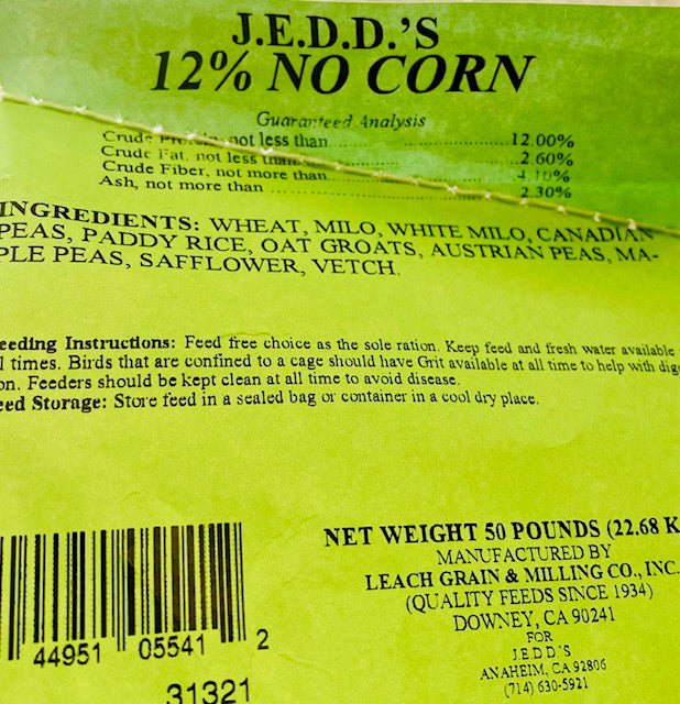 12% Pigeon - No Corn (Leach Grain & Milling) Quality Pigeon Feed