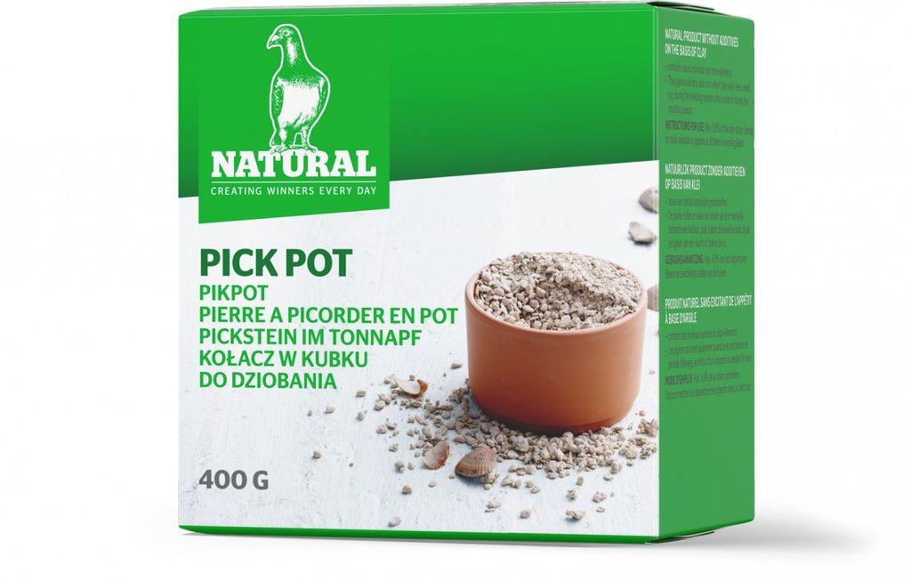Pick Pot - Natural Pigeon Pick Pot with Concentrated Picking Stone